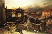 Alphonse de neuville The Cemetery at St.Privat Germany oil painting reproduction